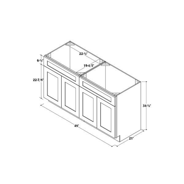 Disar 48'''' Double Bathroom Vanity Base Only Wayfair